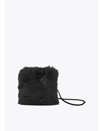 Bandolera peluche negro lola casademunt